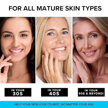 Anti-Aging Face Moisturizer with Retinol, Collagen & Hyaluronic Acid - Made in USA - Moisturizer Face Cream for Women & Men - Firming & Hydrating Neck Cream - Day & Night Skin Care - 3.38 fl oz