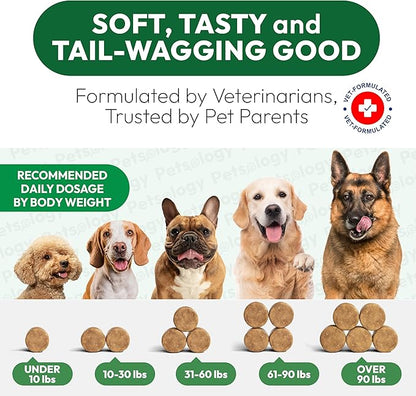Glucosamine for Dogs - 250 Chews with Chondroitin - Hip and Joint Supplement with MSM - Turmeric - Omega 3 - Joint Pain Relief - Advanced Support for Dog Health - For Large, Medium & Small Breeds