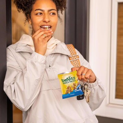 belVita Bite Size Snacks Variety Pack, Blueberry, Chocolate and Cinnamon Brown Sugar Crunchy Bites, 40 Snack Packs
