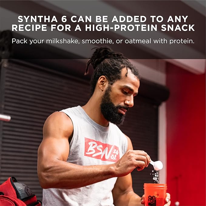 BSN SYNTHA-6 Whey Protein Powder, Micellar Casein, Milk Protein Isolate, Chocolate Milkshake, 28 Servings (Packaging May Vary)