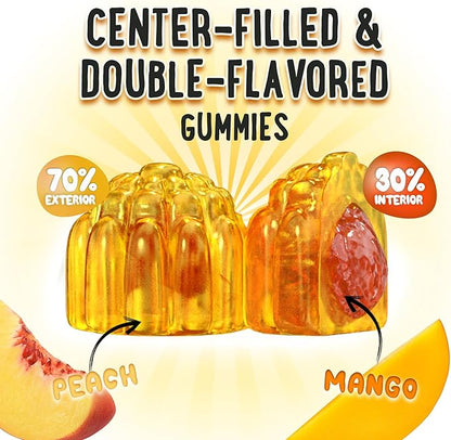 OH MY CHEWY Center-Filled Vitamin D3 K2 & Calcium Gummies - Supplement for Healthy Teeth, Bone & Energy - 5000 IU D3, 120 mcg K2(MK-7), 120 mg CA - Vegan & Non-GMO - 120 Count
