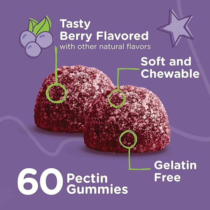 Viteey Sambucus Elderberry for Kids Immune Support Supplements with Zinc & Vitamin C - 3-1 Immune Booster - Vegen, Gelatin Free, Gluten Free, GMO Free - Tasty Chewable Berry Flavored Gummy