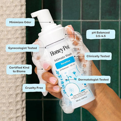 Honey Pot - Sensitive Feminine Wash - Herbal Infused - PH Balanced Plant Based Natural Hygiene Products - 10.50 Fluid Oz