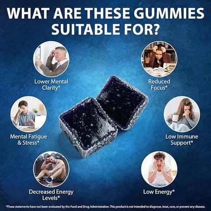 Methylene Blue Gummies 30 Count - Gluten Free & Non-GMO - Easy Gummy Format