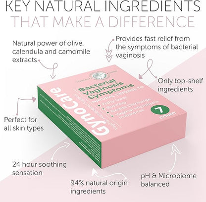Bacterial Vaginosis Treatment | BV Treatment For Women | Natural Homeopathic Vaginal Ointment for Odor, Itching, BV, and Vaginal Microbiota Imbalance | 7 Pre Filled Applicators