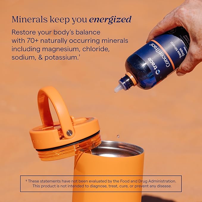 Trace Minerals ConcenTrace Trace Mineral Drops | Supports Energy, Digestion, Bone Health & Hydration, 70+ Ionic Trace Minerals w/ Magnesium, Chloride & Potassium | Keto, Vegan & Non-GMO | 24 Servings