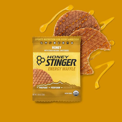 Honey Stinger Organic Energy Waffle Variety Pack of 18, 12 Honey Waffles and 6 Vanilla, Nutritious Stroopwafel Snack for Exercise, Endurance and Performance