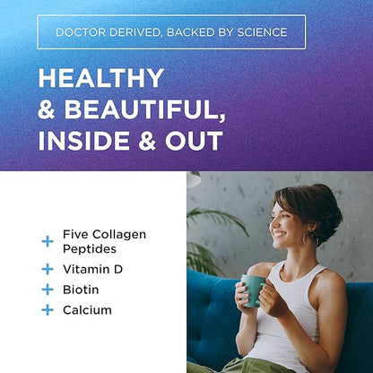 DR. EMIL NUTRITION Multi Collagen Peptides Plus Biotin and Vitamin D - Biotin and Collagen Supplements for Hair Skin and Nails - Biotin Pills for Hair Growth