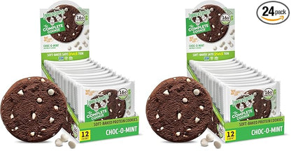 Lenny & Larry's Complete Protein Cookie, [Choc-O-Mint], Chewy Soft Baked, 16g Plant Protein, Vegan, Non-GMO, High Fiber, [4 Ounce] Cookie,(Pack of 24)