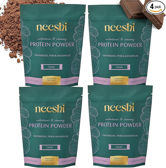 Hormone Balance Protein Powder – PMS & Perimenopause Relief for Cramps, Bloating & Mood Swings – Vegan Plant Based Superfood – 28 Servings