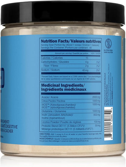 NAKED Gut - Daily Gut Health Supplement - Natural Gut Health Powder for Gut Cleanse, Digestive Support, GMO-Free, Soy-Free, Gluten-Free, Vegan and Hypoallergenic, 40 Servings
