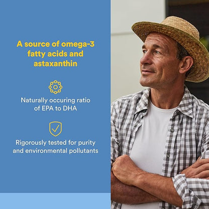 Natural Factors Wild Alaskan Salmon Oil Provides Omega-3, EPA, DHA & Vitamin D, Supports Brain & Heart Health, 180 Softgels