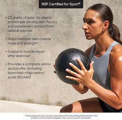 THORNE - Plant Protein - 22 Grams of Vegan Protein Powder - Pea, Rice & Chia Seed Protein with Complete Amino Acid Profile - NSF Certified for Sport - Vanilla - Gluten-Free - About 20 Servings