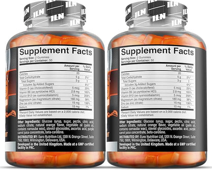 Iron Labs ZM6 Gummies for Men & Women - 2 Pack - Zinc Magnesium Gummies (200 Count, Orange Flavor, Vegan) - Magnesium Citrate and Zinc Citrate Supplements with Vitamin B6 and D3