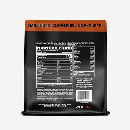 Jocko Fuel Mölk Whey Protein Powder 22g Low Sugar Monk Fruit Blend - Muscle Recovery & Growth, Packaging May Vary (25 Servings, Chocolate Peanut Butter)