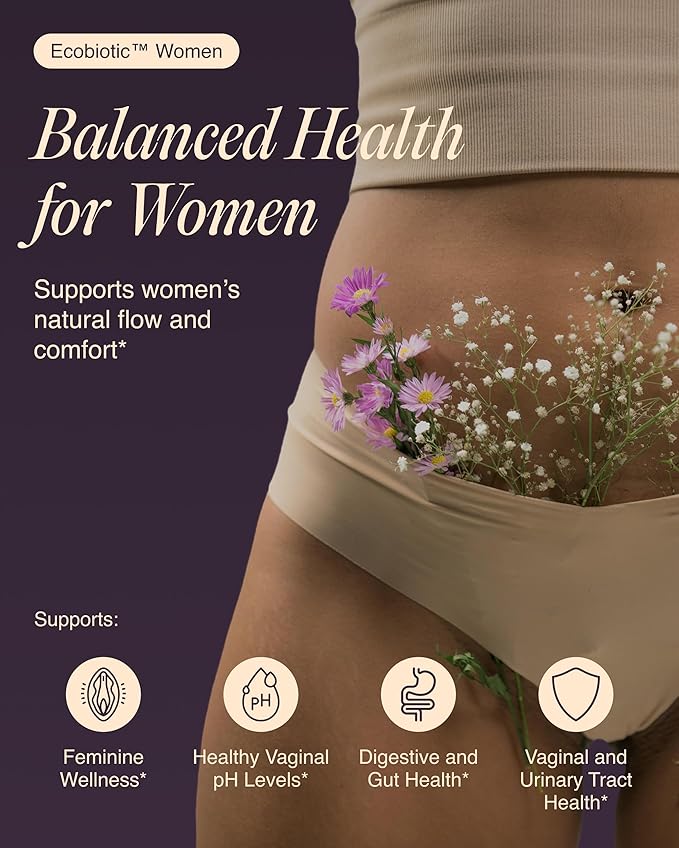 Women's Probiotic for PH Balance, Urinary Tract & Gut Health – Vaginal Probiotics for Women with Prebiotics, Lactobacillus Acidophilus & Crispatus, Natural Cranberry & Herbs | 120 Vegan Capsules
