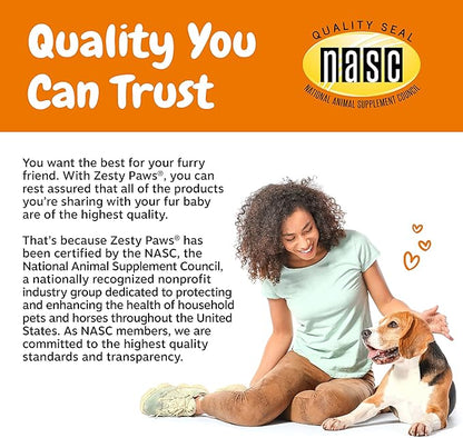 Zesty Paws Probiotics for Dogs - Digestive Enzymes for Gut Flora, Digestive Health, Diarrhea & Bowel Support - Clinically Studied DE111 - Dog Supplement Soft Chew for Pet Immune System - Pumpkin, 90ct