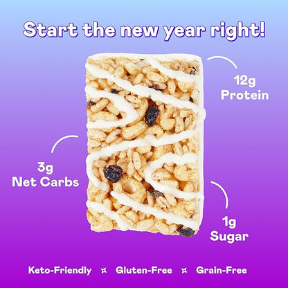 Magic Spoon Treats - 16 High Protein Bars, Blueberry Muffin - High Protein Gluten Free Snack - Sugar & Gluten Free Protein Cereal Bar - Low Carb, Keto Friendly - Healthy Snacks for Adults