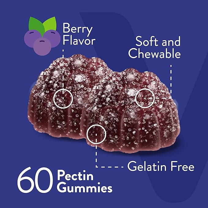 Viteey Ashwagandha Gummies with Ginseng & Lemon Balm - Mood, Calm & Stress Support Ashwagandha Supplements - Vegan, Gluten-Free - 60 Count