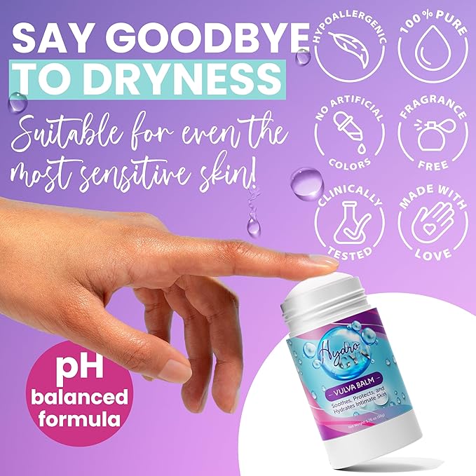 HydroGyn Vulva Balm | Vaginal Moisturizer & Menopause Support | Relieves Feminine Dryness, Itching & Irritation | Hormone-Free Vaginal Moisturizer for Women | pH Balanced Daily Intimate Skin Care