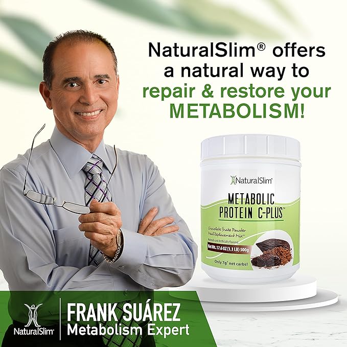 Metabolic Protein C-Plus, Whey Protein Powder & Shake Meal Replacement with Vitamin C, L-Glutamine & Digestive Enzymes, Low Carb Protein Drink, Support Metabolism, Energy & Gut health 1.1 lb Chocolate