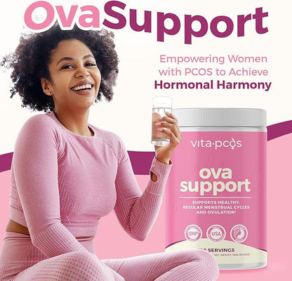 VITA-PCOS Myo-Inositol & D-Chiro Inositol Supplement for Women – 90 Day Supply Fertility Supplements for Women, PCOS Supplements, OvaSupport with 40:1 Ratio MyoInositol 2000mg & D-Chiro 50mg, 13.02oz