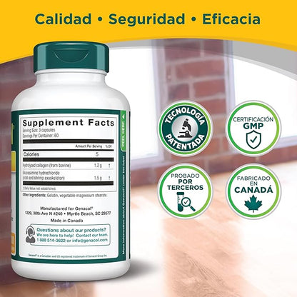 Genacol Plus – Glucosamine and Collagen Joint Supplement, Lubricates, Protects and Maintains Heathy Joints, Relieves Joint Discomfort Plus, 180 Capsules (60-Day Supply)