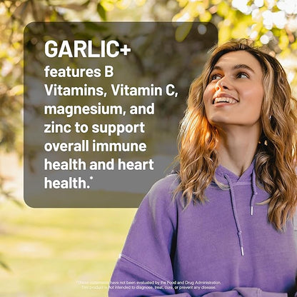 NatureWise Garlic Extract 5,500 mcg Allicin Supplement - Healthy Cholesterol & Blood Pressure Formula + Vitamins B & C - Vegan Tablets w/Enteric Coating, Non-GMO, Gluten-Free, 60 Count [30-Day Supply]