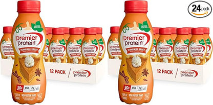Premier Protein Shake,Limited Edition,Pumpkin Spice,30g Protein,No Added Sugar,24 Vitamins & Minerals to Support Immune Health,11.5 fl oz,(Pack of 24)