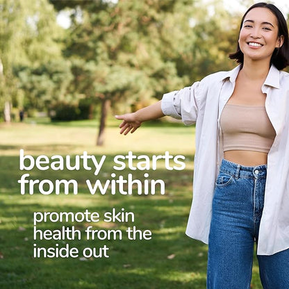 Her Own Beauty Hyaluronic Acid Capsules, Essential Collagen, Zinc, Magnesium, Vitamin C, Support Beautiful Skin, 60 Servings
