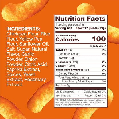 HIPPEAS Chickpea Puffs, Cheezy Vibes, Gluten Free, Dairy Free, Vegan, 0.8oz Bag, Pack of 30, 3g Protein, 2g Fiber, Crunchy Baked Plant Protein Snack, Non-GMO, Kosher.