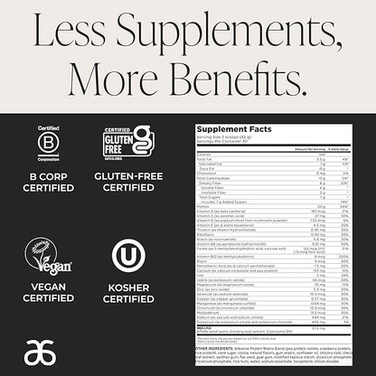 Arbonne Feelfit Pea Protein Shake - Daily Supplement Powder, Vegan Protein for Support of Overall Health, Energy and Well-Being, Chocolate