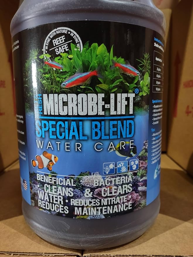MICROBE-LIFT Special Blend Aquarium Treatment, Fish Tank Water Conditioner for Freshwater and Saltwater Tanks, Helps with Aquarium Algae Control and Odor, 1 Gallon (SBHG1)