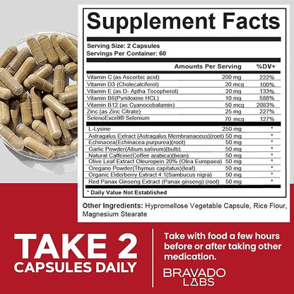 L-Lysine 250mg Capsules – Immune & Cold Sore Support – Vegan, Non-GMO, Allergen-Free, 3rd-Party Tested, Lisina 1000 mg Organica - Made in USA