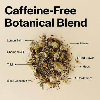 Herbal Tea Loose Leaf, Black Cohosh Tea with Chamomile, Red Clover, Tulsi- Caffeine Free, No Plastic -Made in USA, 40 Servings