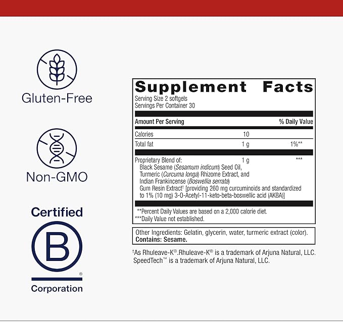Metagenics Rapid Relief - Herbal Softgel with Turmeric & Boswellia - Supports Fast Relief for Muscle, Back & Joint Discomfort* - Drug-Free, Non-GMO, Gluten-Free - GMP Certified Facility - 60 Softgels