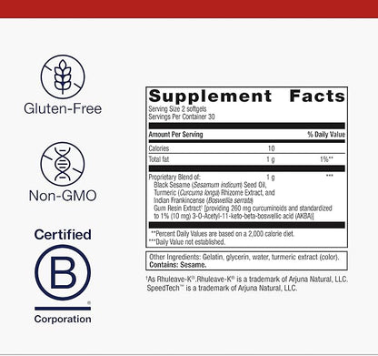 Metagenics Rapid Relief - Herbal Softgel with Turmeric & Boswellia - Supports Fast Relief for Muscle, Back & Joint Discomfort* - Drug-Free, Non-GMO, Gluten-Free - GMP Certified Facility - 60 Softgels