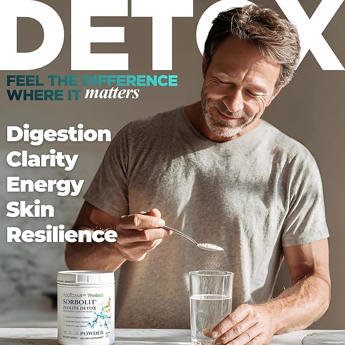 Zeolite Detox for Adults Sorbolit - Zeolite Powder Binder Detox Cleanse - Zeolite Clinoptilolite for Deep Full Body Detox, Gut Cleanse, Cellular and Liver Detox (Powder)