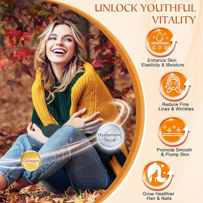 NATURE TARGET Multi-Collagen-Peptides-Powder for Joint Support, Hydrolyzed Collagen for Women Men with MSM + GC, Type I II III V X Collagen for Skin Hair & Nail, Non-GMO, 50 Servings