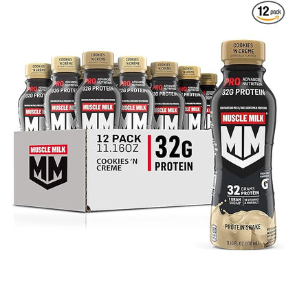 Muscle Milk Pro Series Shake, Cookies 'n Creme, 11.16 Fl Oz Bottles (Pack of 12)