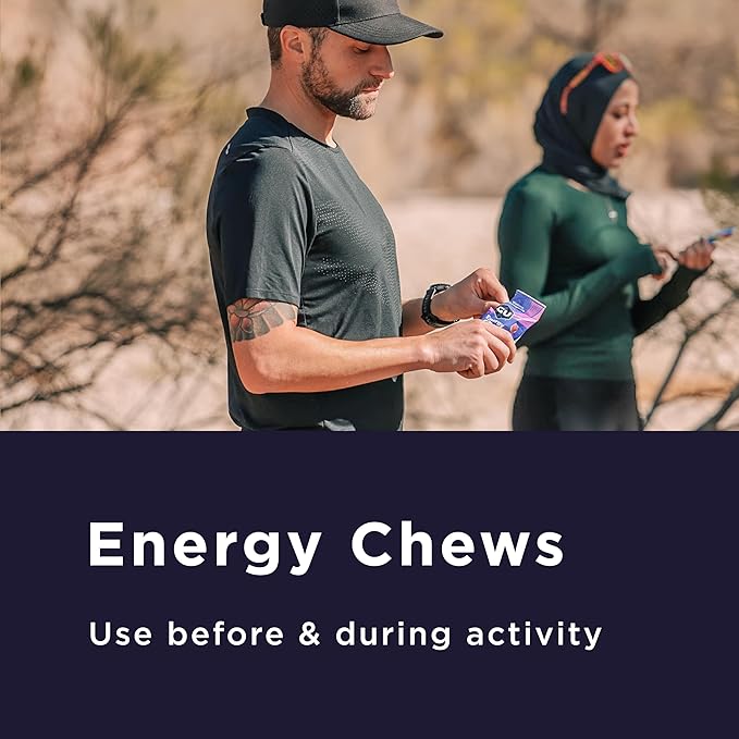 GU Energy Chews, Orange Energy Gummies with Electrolytes, Vegan, Gluten-Free, Kosher, Caffeine-Free, and Dairy-Free On-The-Go Energy for Any Workout, 12 Bags (24 Servings Total)