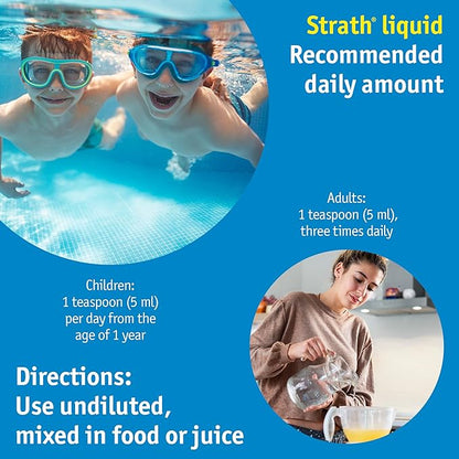 Strath Fermented Herbal Yeast Postbiotic - (8.4 Fl oz) Daily Nutritional Food Supplement Liquid | Supports Metabolism | Vegetarian | Lactose-Free | No Artificial Additives