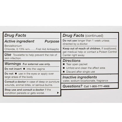 McKesson Obstetrical Antiseptic Towelettes Wipes, Sterile, Individual Packet, Clean Scent, 100 Count, 10 Packs, 1000 Total