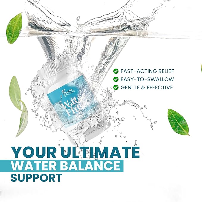 Diuretic Water Pills for Weight Control, 12 Active Ingredients (Green Tea, Cranberry & More), Instant Relief from Bloat & Swelling, Water Retention Pills for Women & Men - 60 Capsules