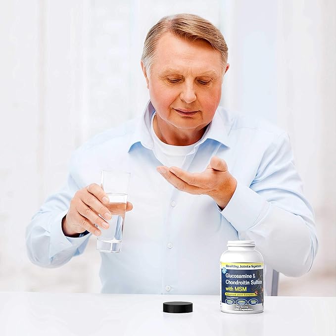 Glucosamine Chondroitin MSM Supplement for Joint & Bone Health - 120 Capsules | Joint Support & Discomfort Relief for Back, Knees, Hands