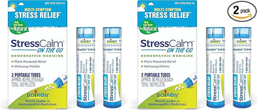 Boiron StressCalm On The Go for Relief of Stress, Anxiousness, Nervousness, Irritability, and Fatigue - 80 Count, (Pack of 4)