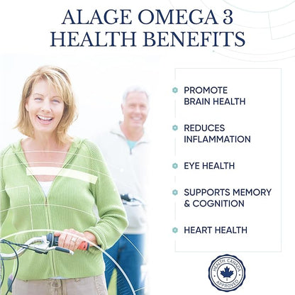TAHIRO Vegan Omega-3 Softgels - Plant-Based Supplement with DPA, DHA & EPA - Nutrients for Men, Women and Pregnant Women - Supports Brain Health - Prenatal & Joint Supplements, 1000mg