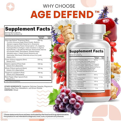 Clean Nutra Fisetin Quercetin Resveratrol Spermidine - Longevity Supplement with NAD Berberine Apigenin | Anti Aging Cellular Health Support Capsules 90 Count