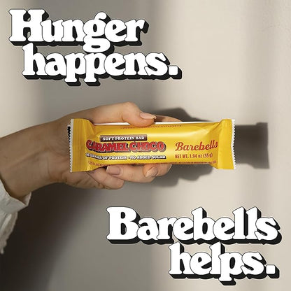 Barebells Soft Protein Bars Caramel Choco - 12 Count, Pack of 2 - Protein Snacks with 16g of High Protein - Fluffy Chocolate Protein Bar with 2g of Total Sugars - Soft Protein Snack & Breakfast Bars
